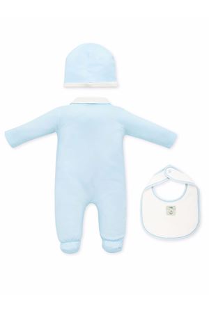 Light blue stretch jersey-fleece baby set FENDI KIDS | BUK1318RAF19J4